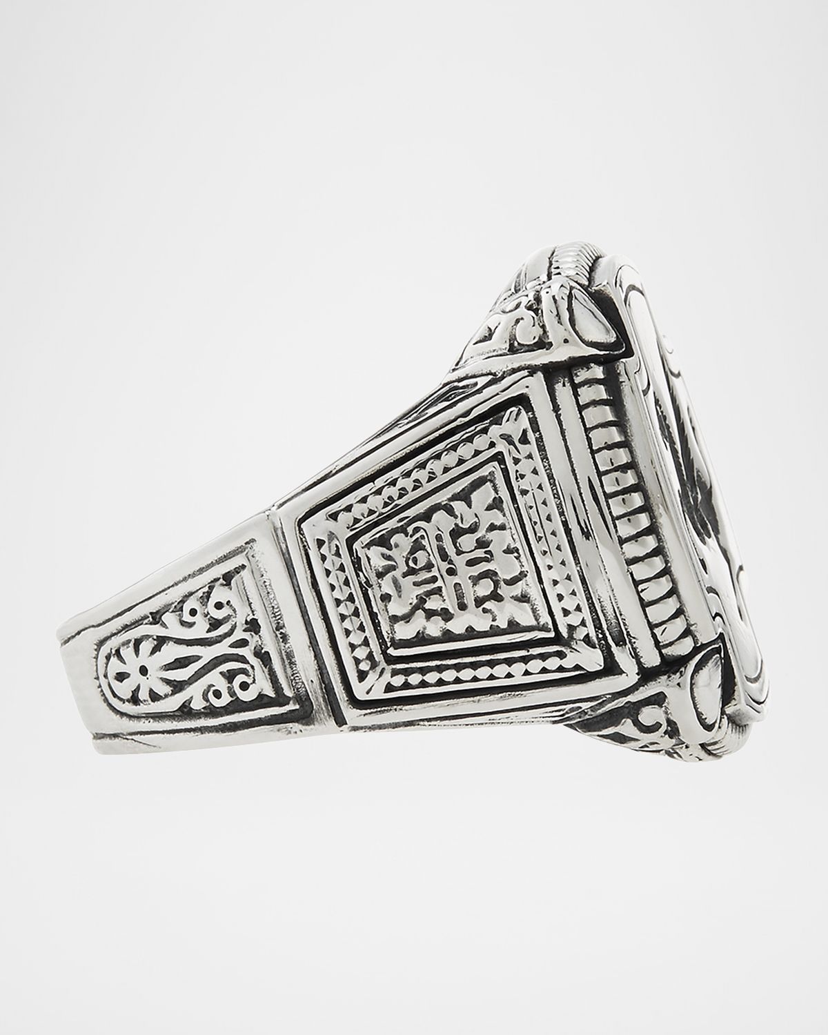 Konstantino Men 's Pegasus Square Ring, Size 10