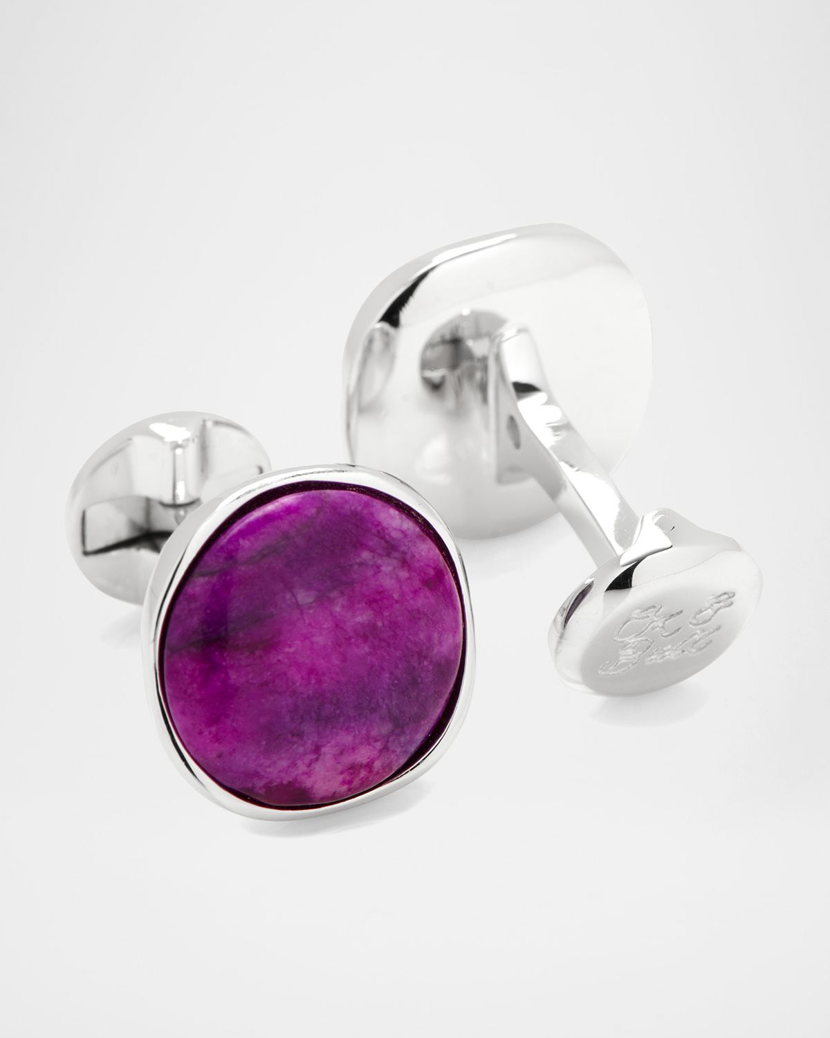 Cufflinks Inc. Sugilite Nebula Sterling Silver Cuff Links