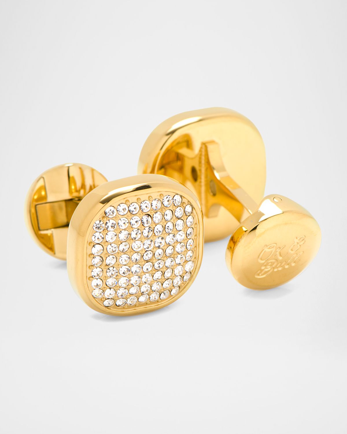 Cufflinks Inc. White Preciosa Pave Cuff Links Stud Set