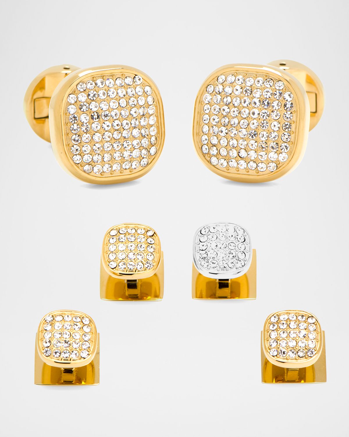 Cufflinks Inc. White Preciosa Pave Cuff Links Stud Set