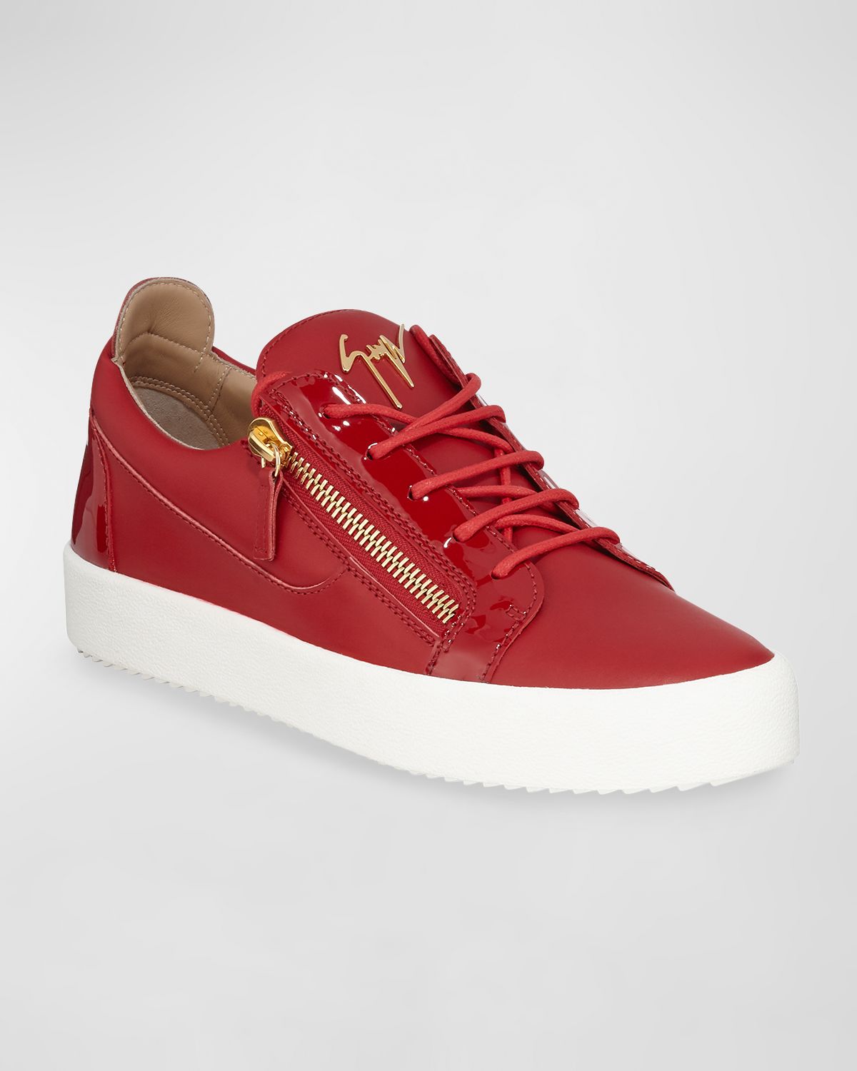 Giuseppe Zanotti Men 's London Double-Zip Leather Low-Top Sneakers