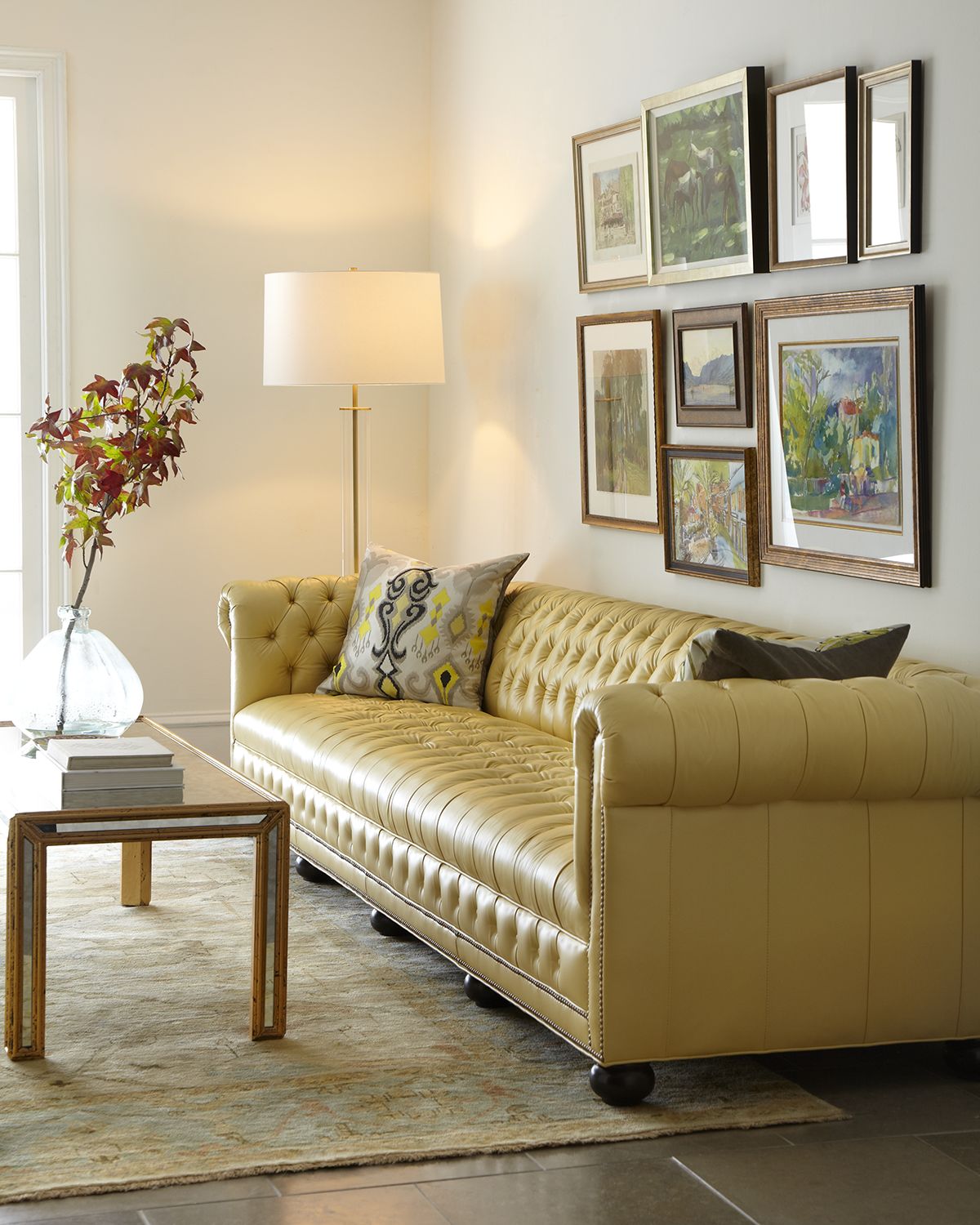 Old Hickory Tannery Zerenity 131.5"L Chesterfield Leather Sofa | Thumbnail 5 Old Hickory Tannery Zerenity 131.5"L Chesterfield Leather Sofa | Thumbnail 5