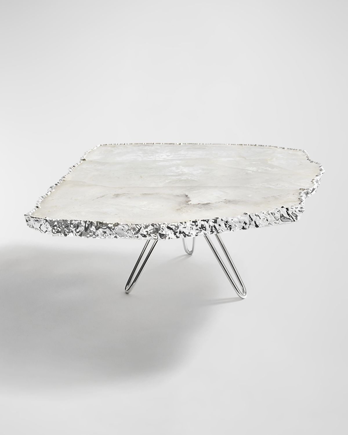 ANNA New York Torta Crystal Cake Stand, Silver | Thumbnail 5