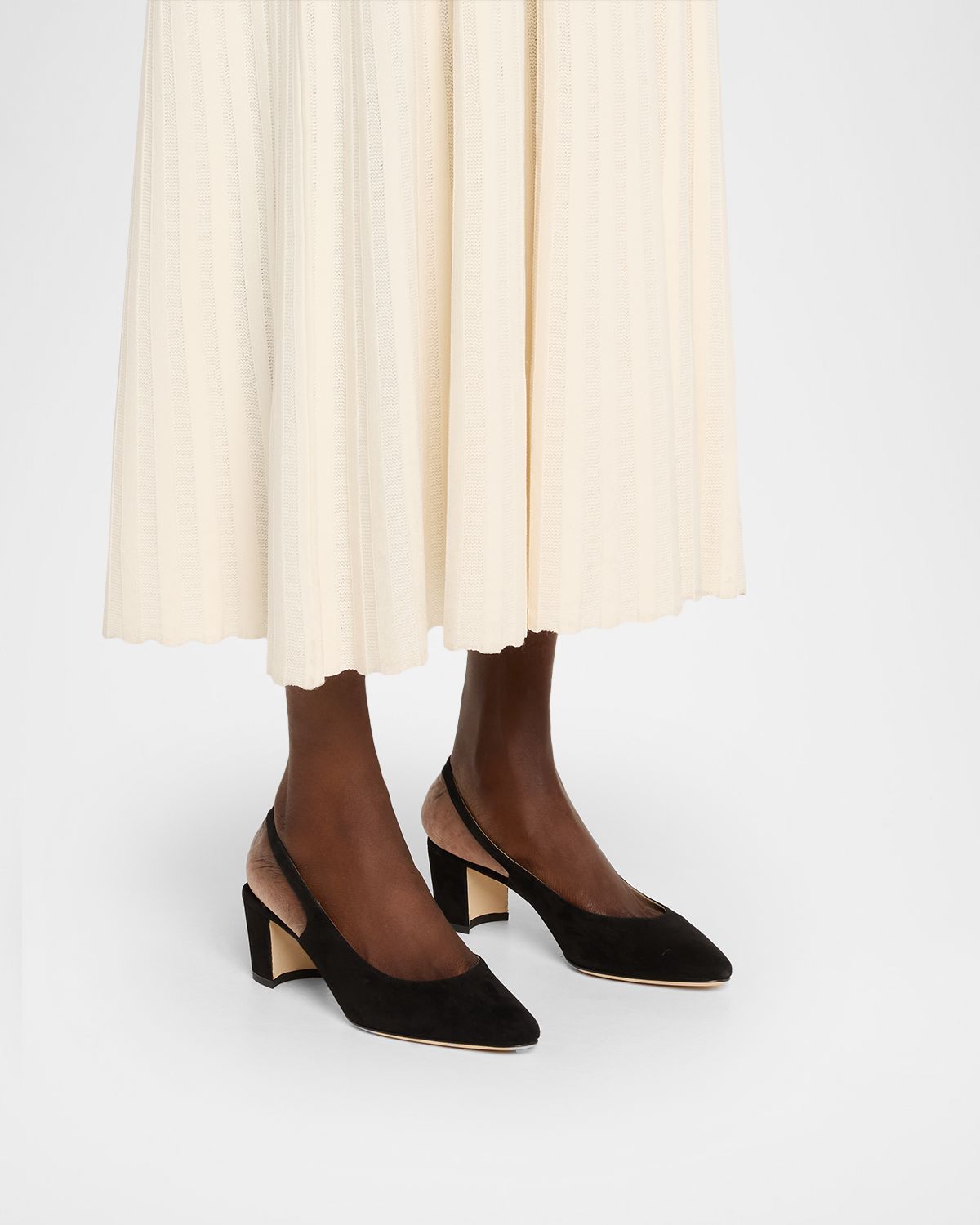 Manolo Blahnik 50mm Allurasa Suede Slingback Pump
