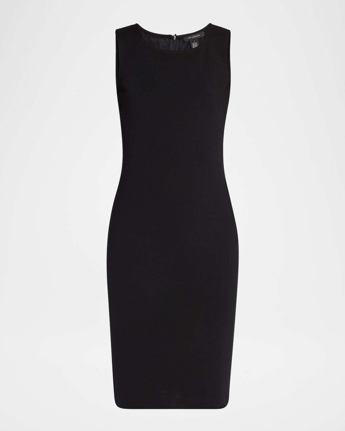 St. John Milano-Knit Scoop-Neck Sheath Dress