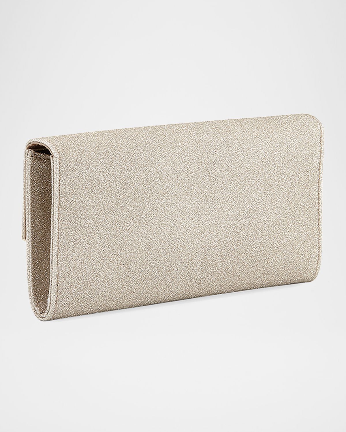 Jimmy Choo Emmie Glitter Leather Clutch Bag