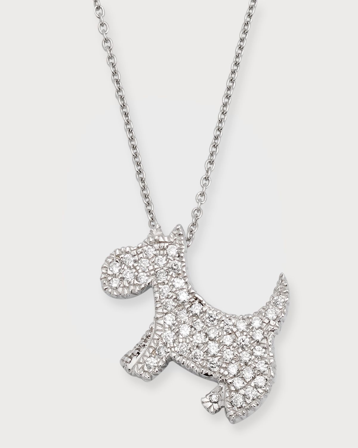 Roberto Coin 18k Diamond Scottie Dog Pendant Necklace
