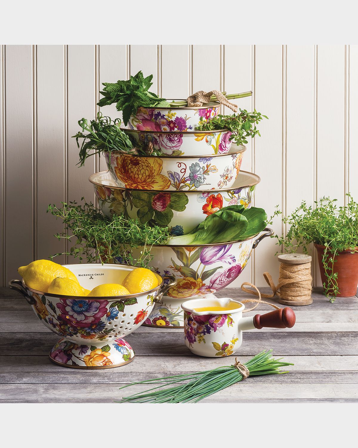 MacKenzie-Childs Flower Market Extra Large Everyday Bowl