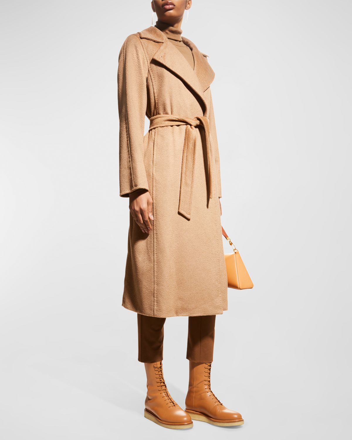 Max Mara Manuela Belted Camel Hair Coat, Camel