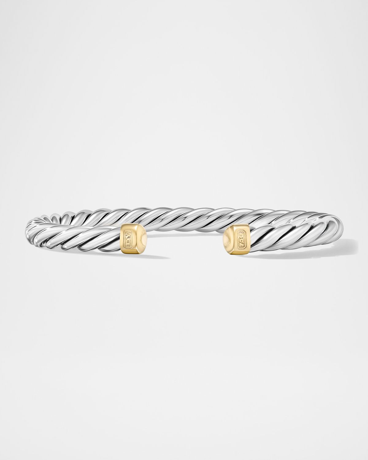 David Yurman Men 's Cable Cuff Bracelet in Silver with 18K Gold