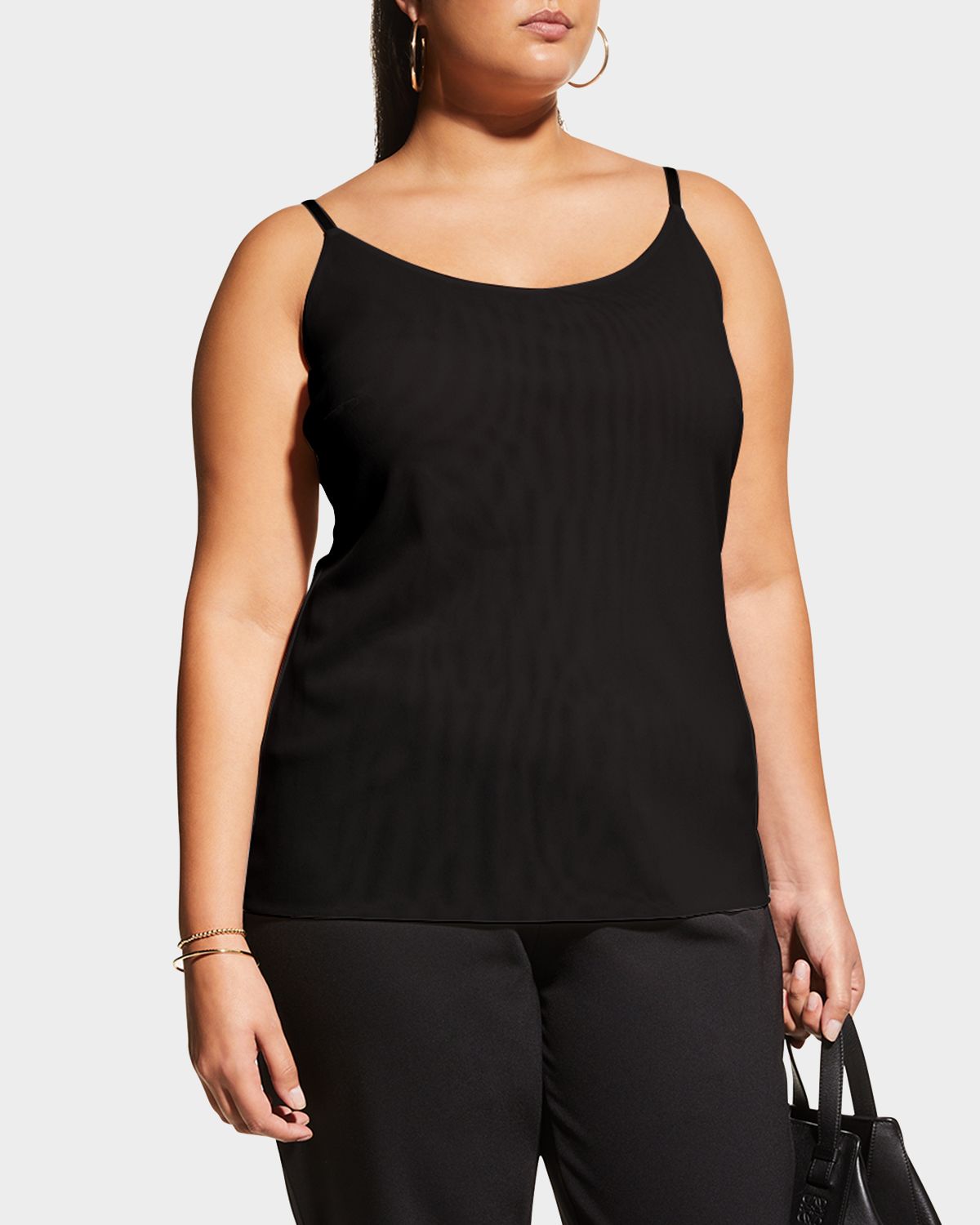 Lafayette 148 New York Plus Size Jersey Camisole W/ Adjustable Straps