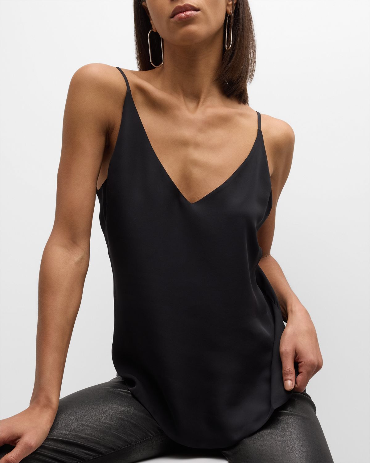 L 'Agence Gabriella Silk V-Neck Tank | Thumbnail 7