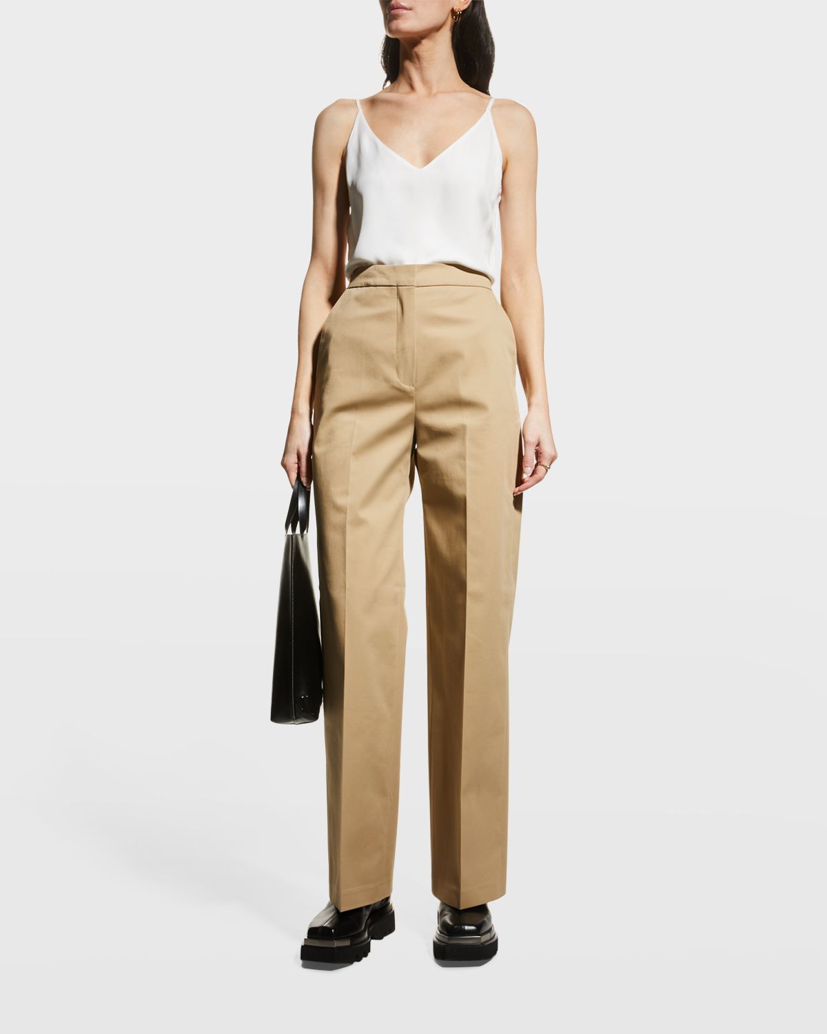 L 'Agence Gabriella Silk V-Neck Tank