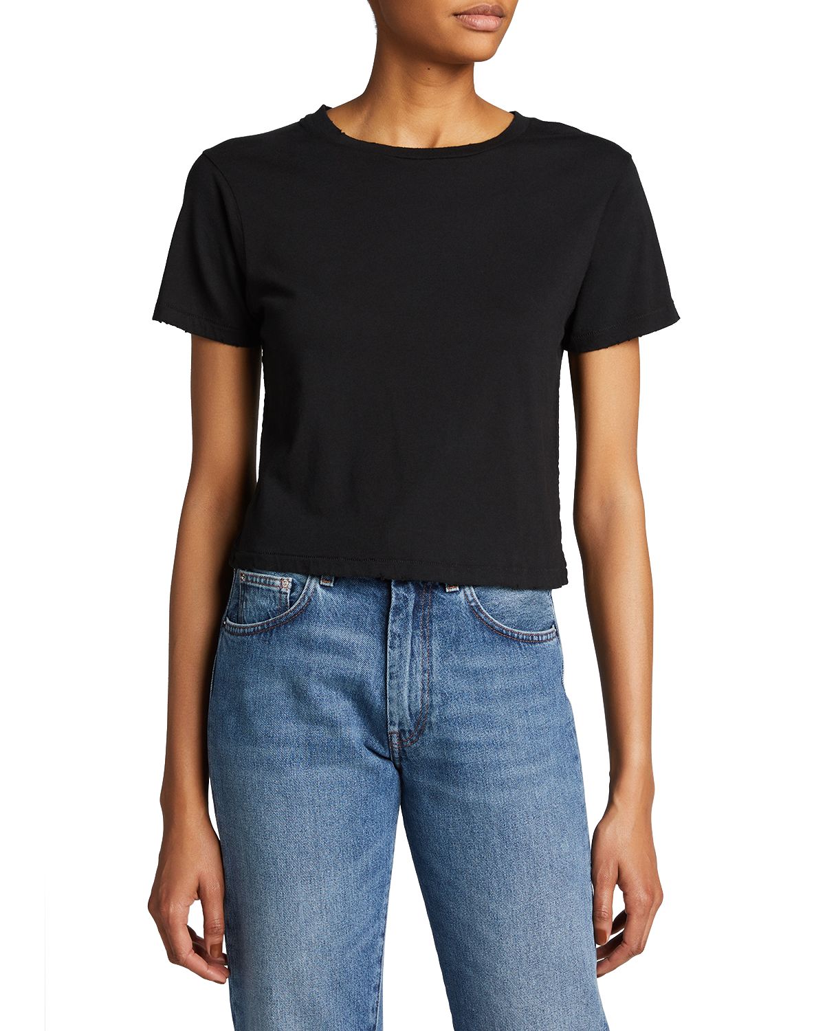 AMO Denim Babe Cropped Crewneck Tee | Thumbnail 3