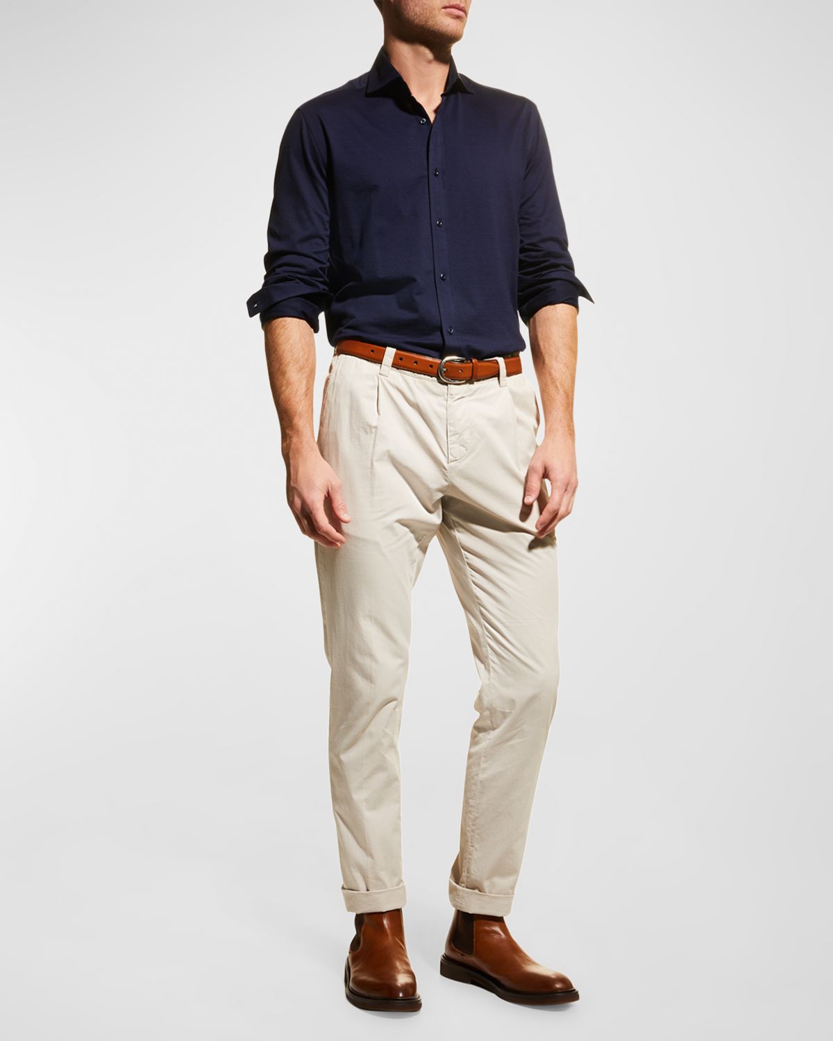 Brunello Cucinelli Men 's Jersey Knit Sport Shirt