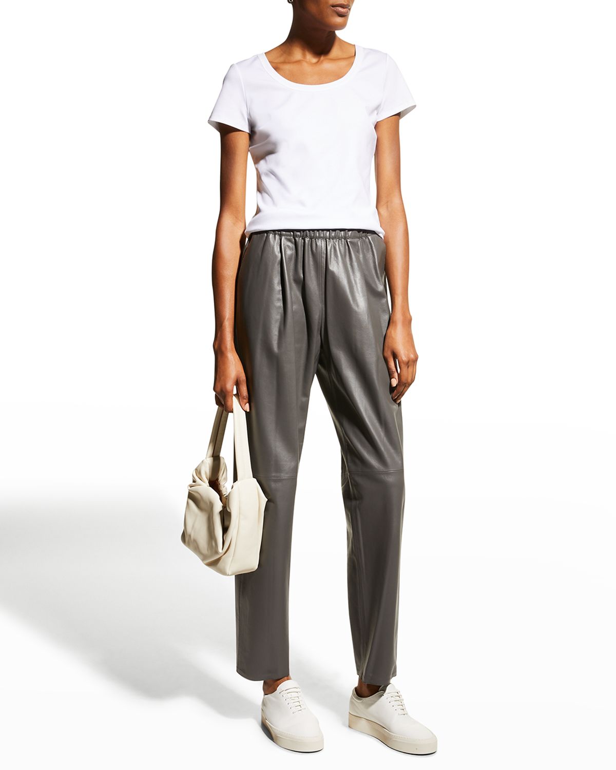 Lafayette 148 New York Cotton-Stretch Basic Tee