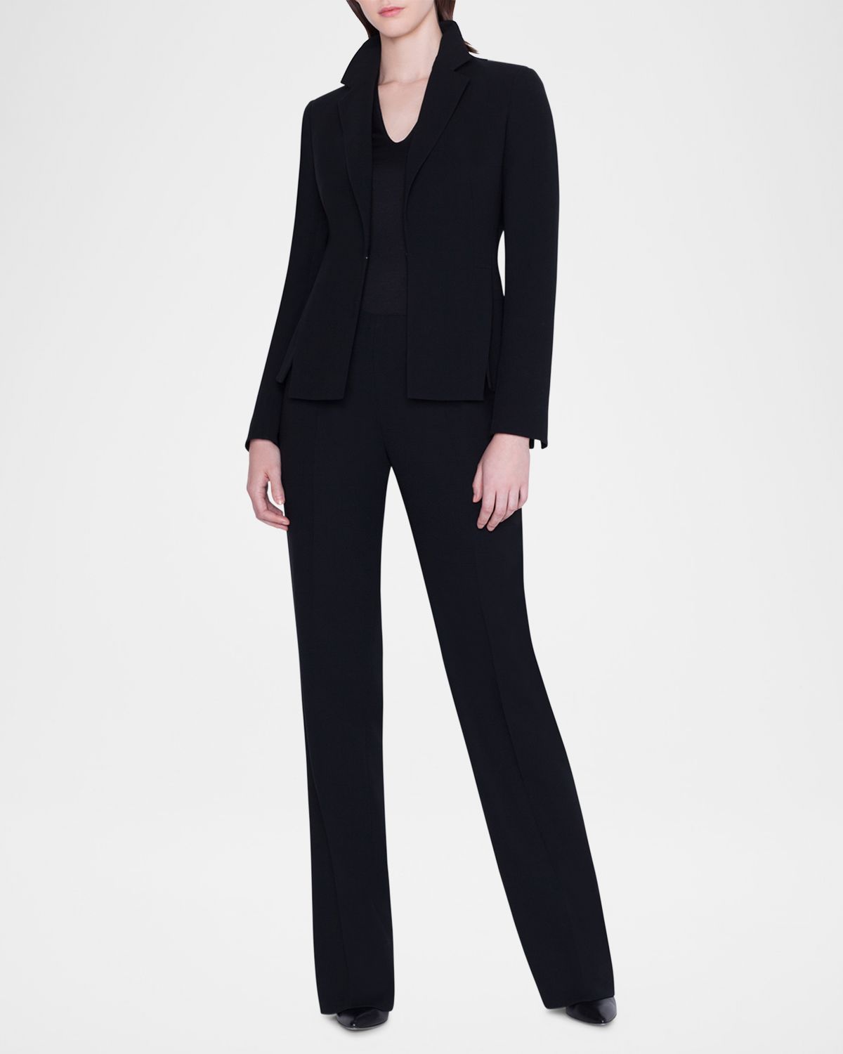Akris Ocelia Slit Crepe Jacket