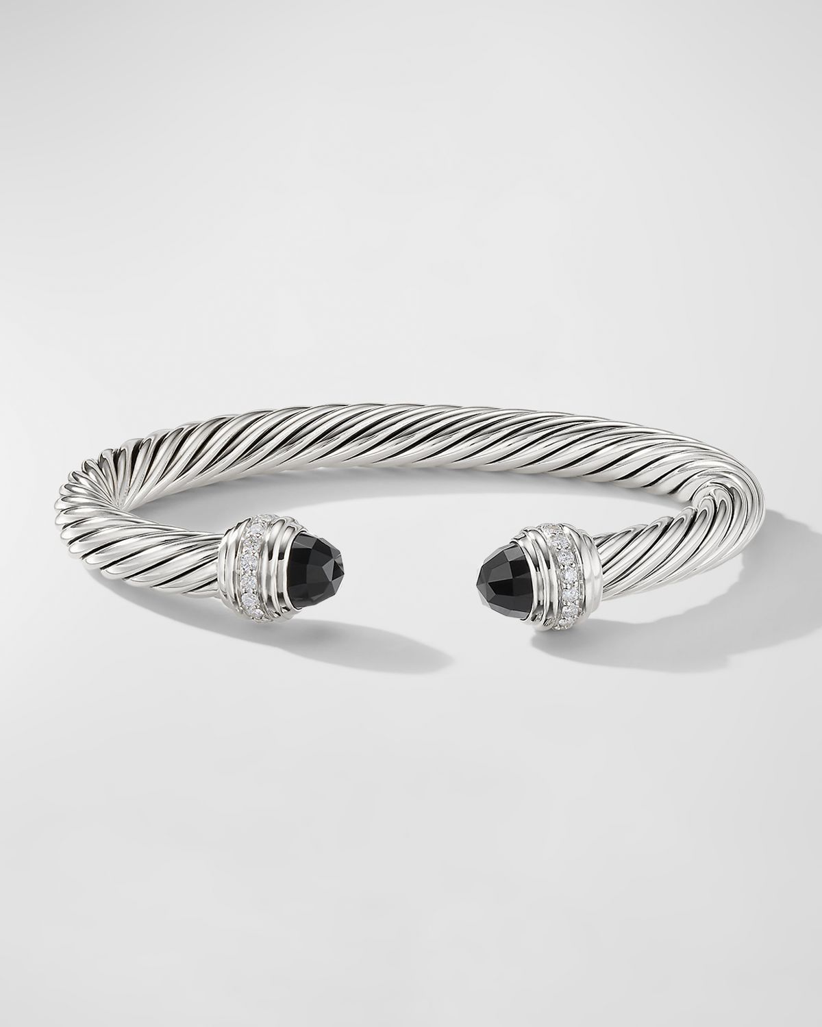 David Yurman Cable Bracelet with Gemstone and Diamonds in Silver, 7mm