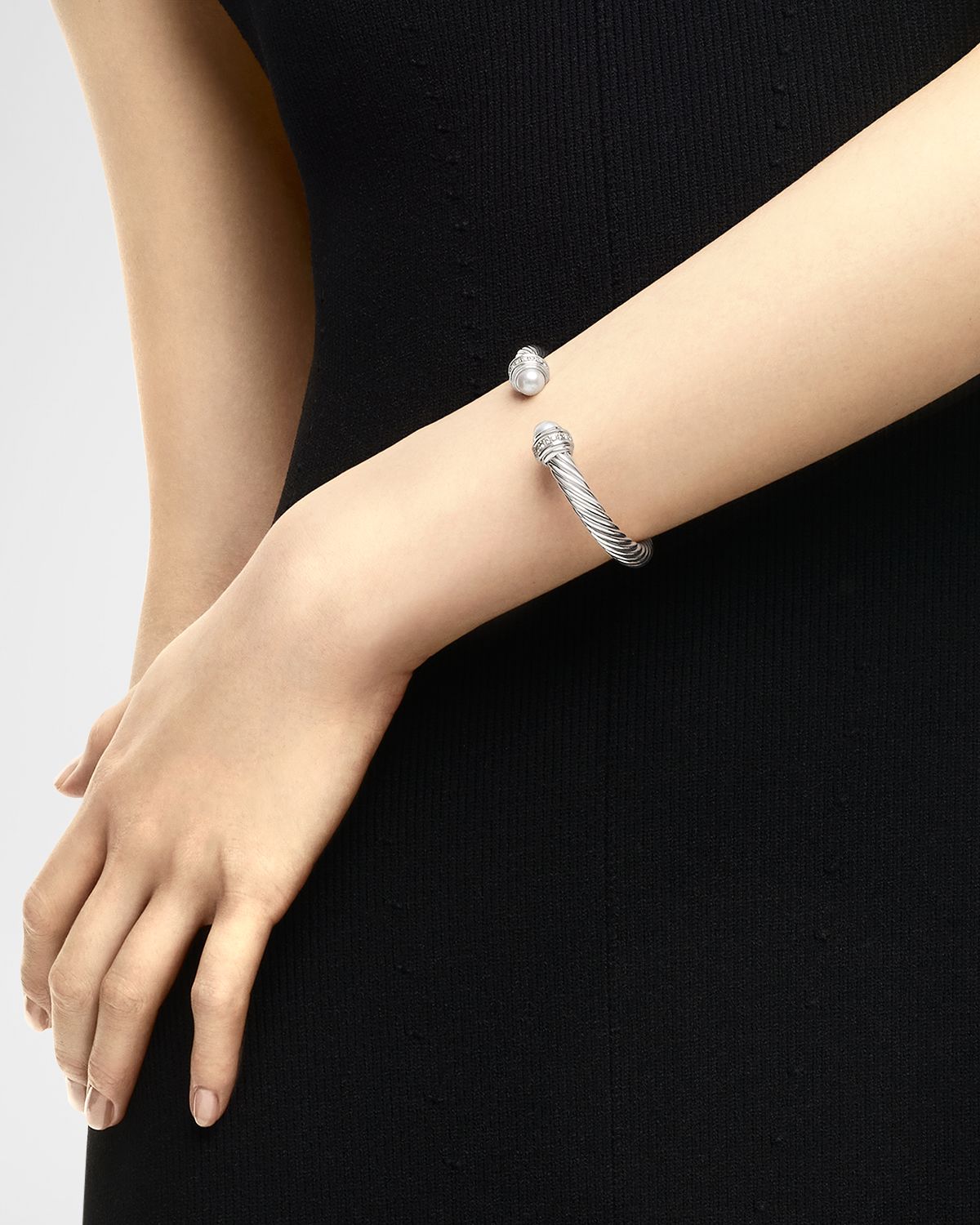 David Yurman Cable Bracelet with Gemstone and Diamonds in Silver