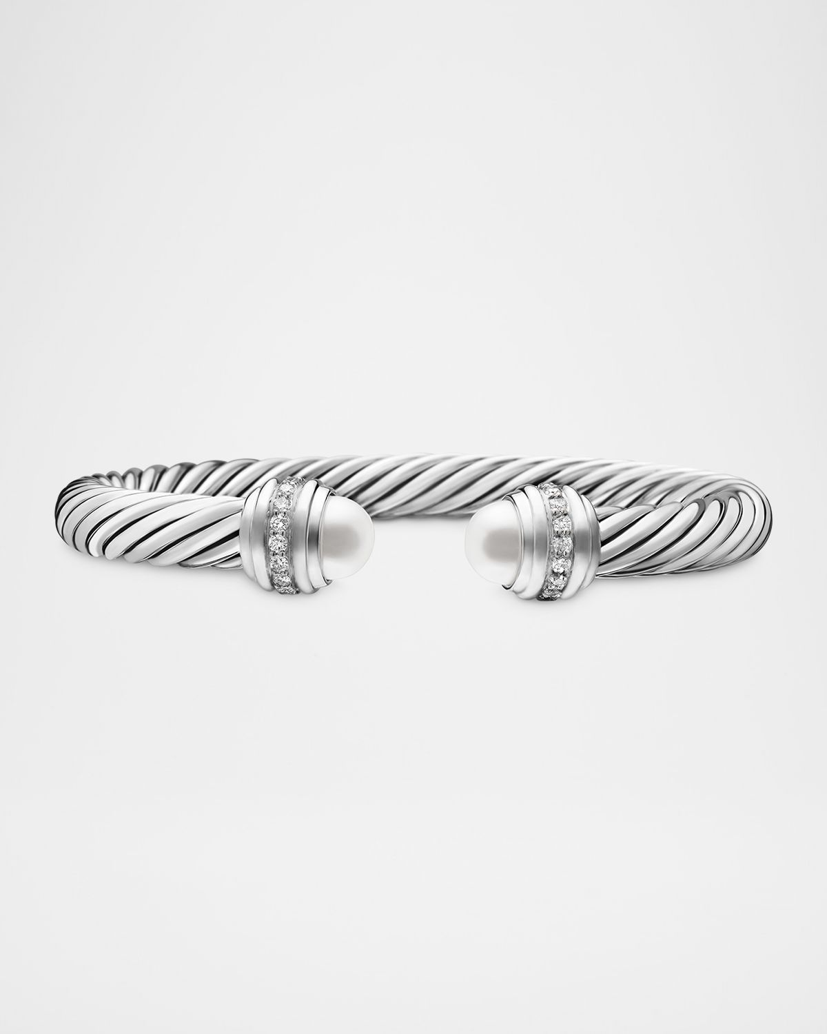 David Yurman Cable Bracelet with Gemstone and Diamonds in Silver