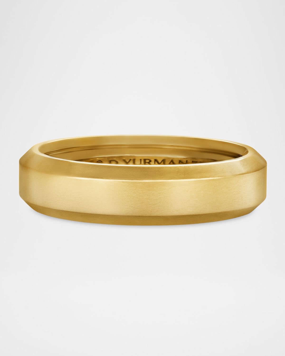David Yurman Men 's Beveled Band Ring in 18K Gold, 6mm