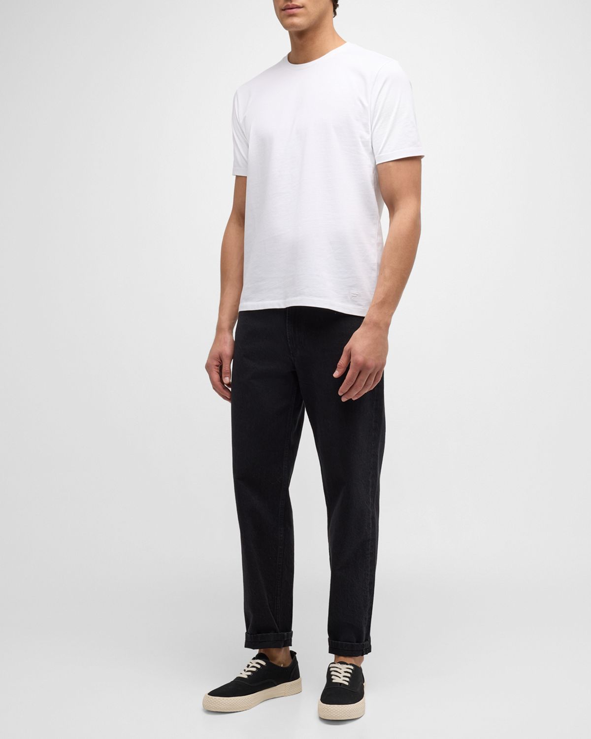 FRAME Men 's Heavyweight Cotton Crewneck Classic Fit T-Shirt