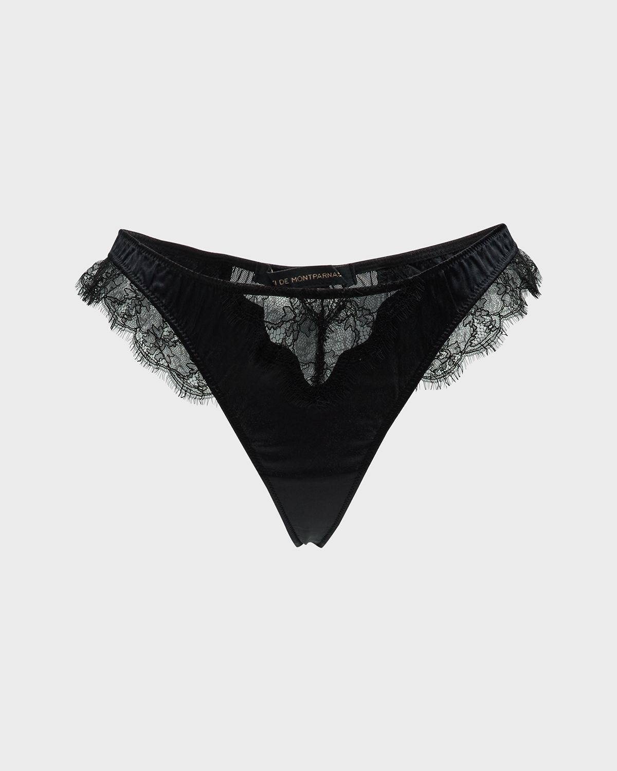 Kiki De Montparnasse Sensuel Lace-Trim Silk Thong | Thumbnail 6