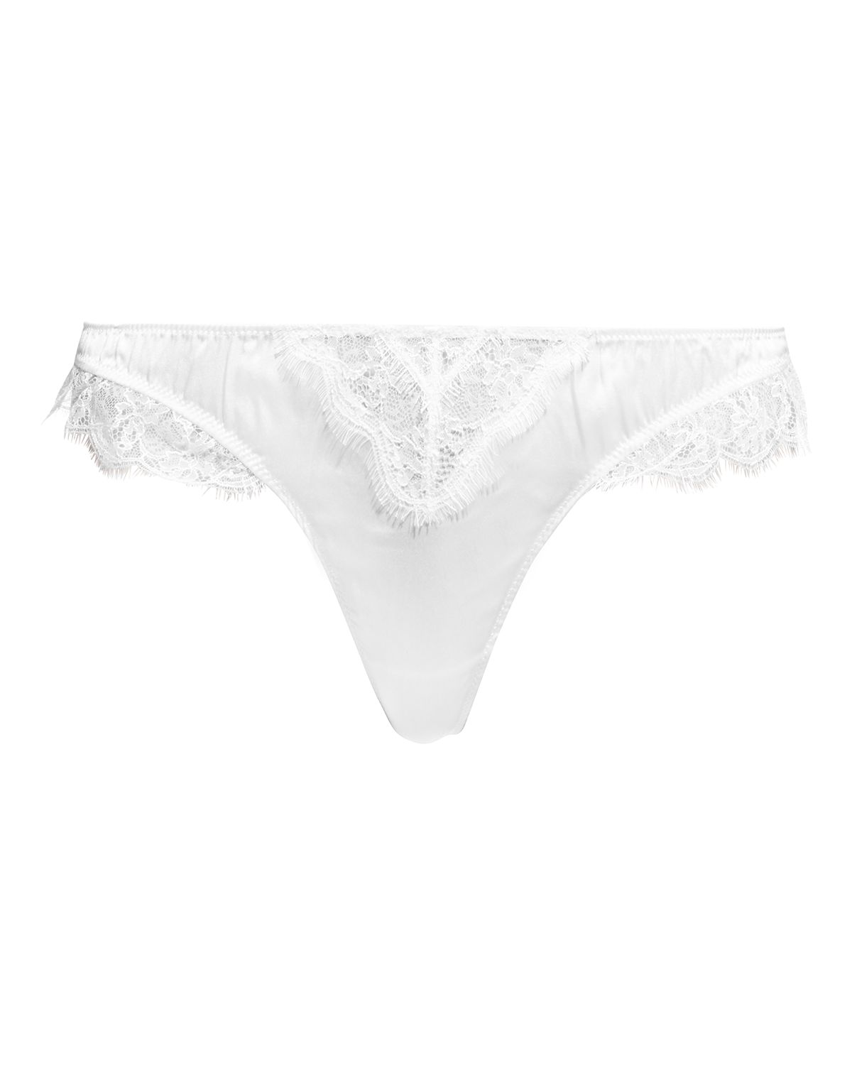 Kiki De Montparnasse Sensuel Lace-Trim Silk Thong