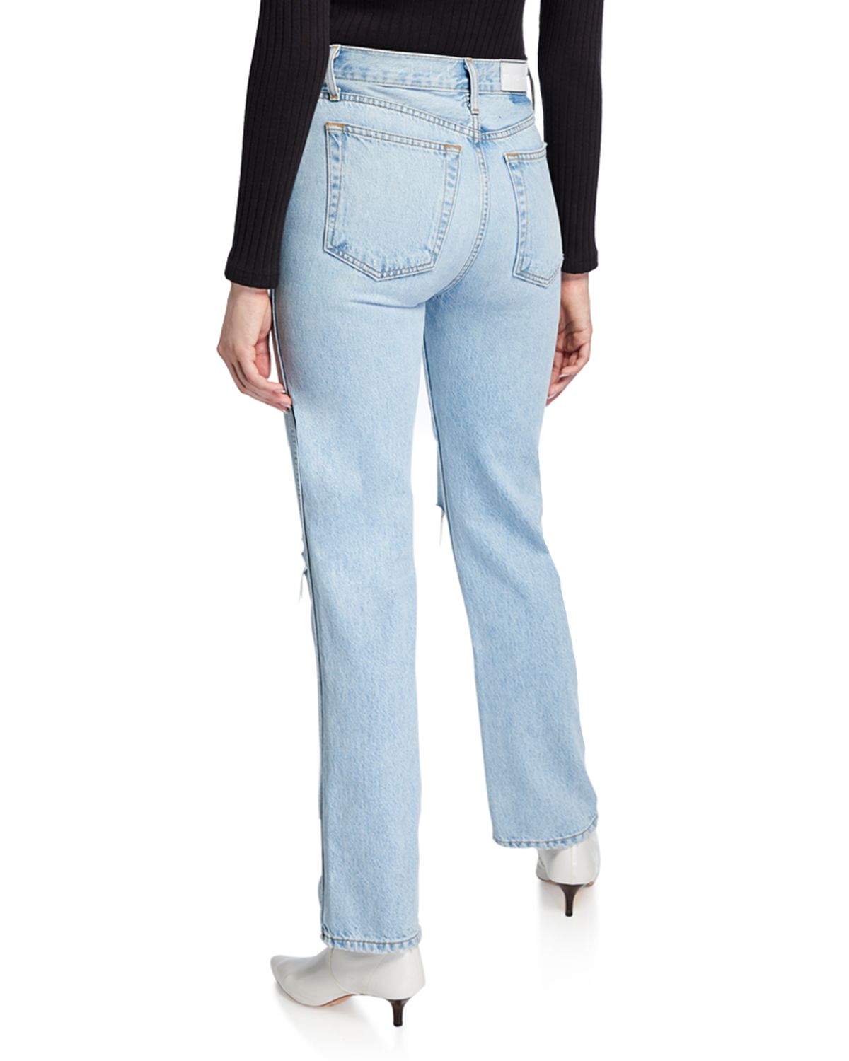 RE/DONE High-Rise Loose Rigid Straight-Leg Jeans