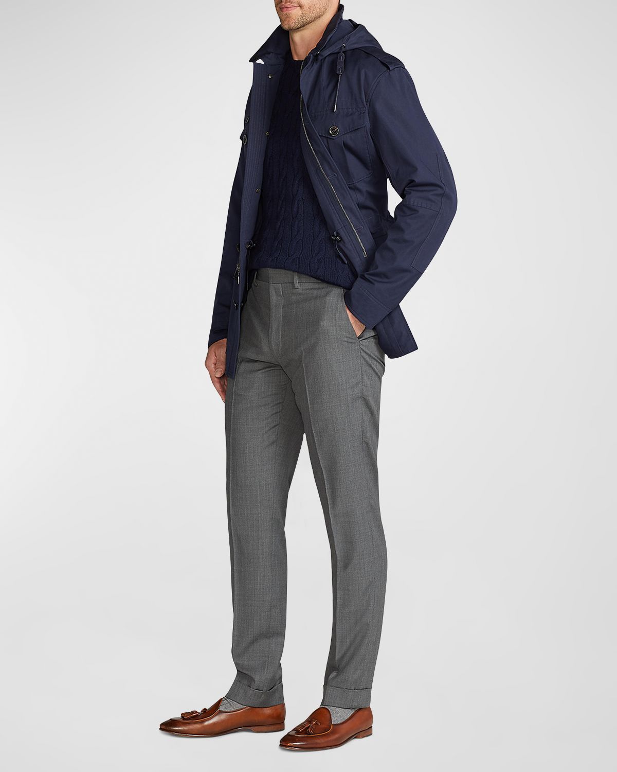 Ralph Lauren Purple Label Men 's Gregory Flat-Front Pants