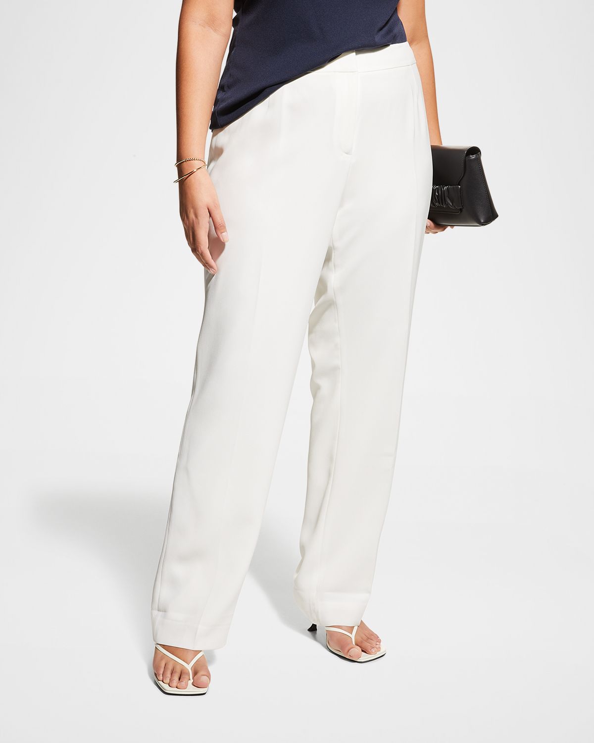 Lafayette 148 New York Plus Size Barrow Straight-Leg Crepe Pants | Thumbnail 5 Lafayette 148 New York Plus Size Barrow Straight-Leg Crepe Pants | Thumbnail 5