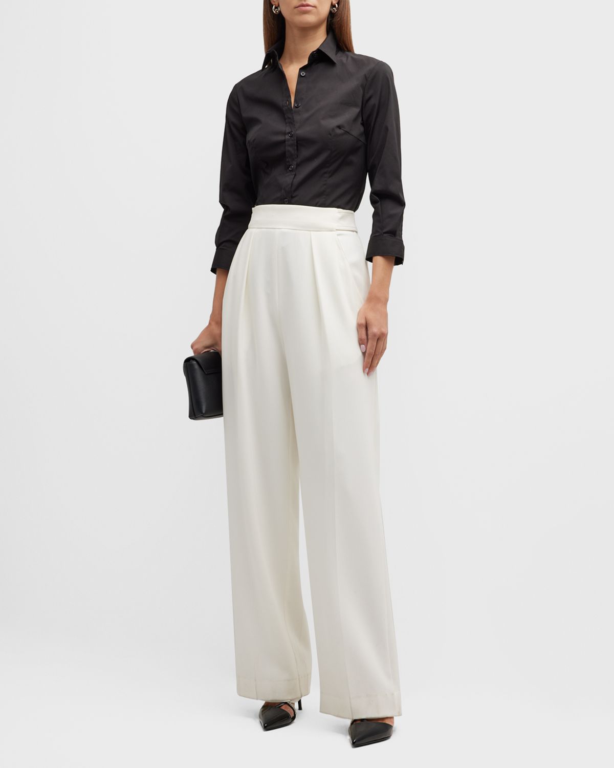 Carolina Herrera Classic Cotton Button-Front Shirt