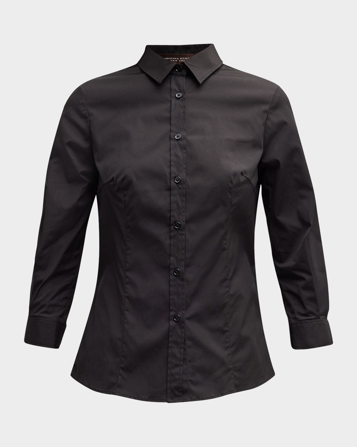 Carolina Herrera Classic Cotton Button-Front Shirt