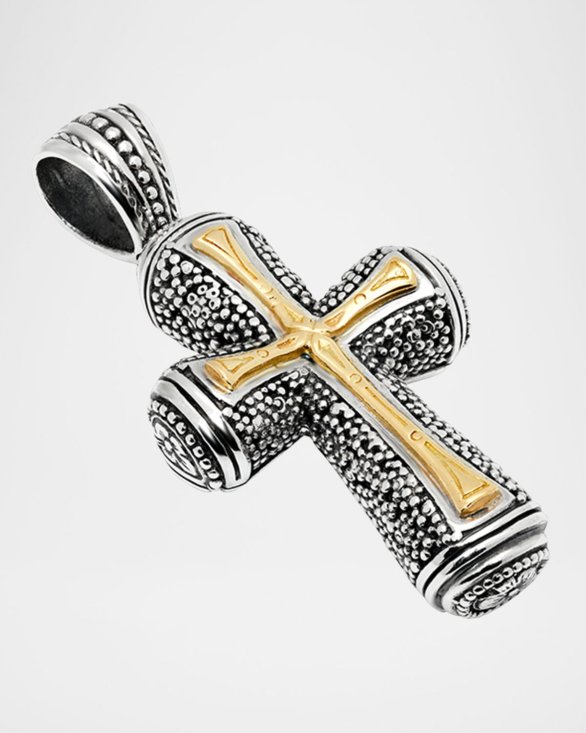 Konstantino Men 's Stavros 18k Gold Inset Cross Pendant