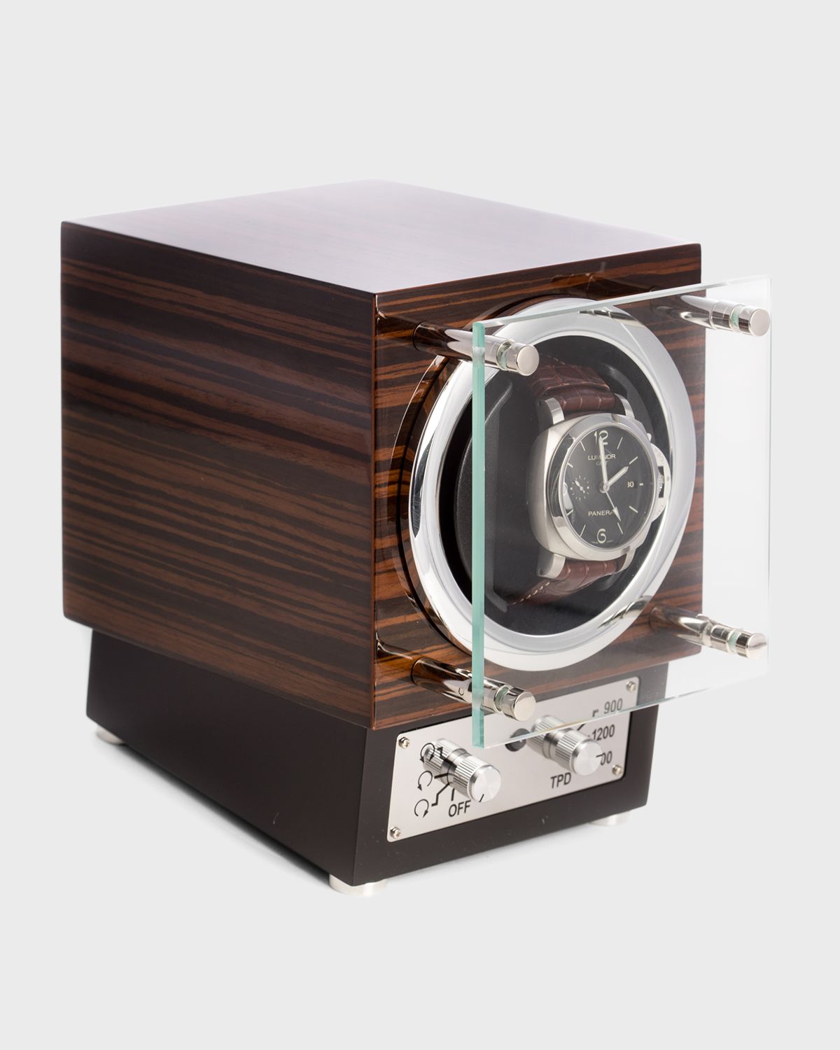 Bey-Berk Ebony Burlwood Watch Winder
