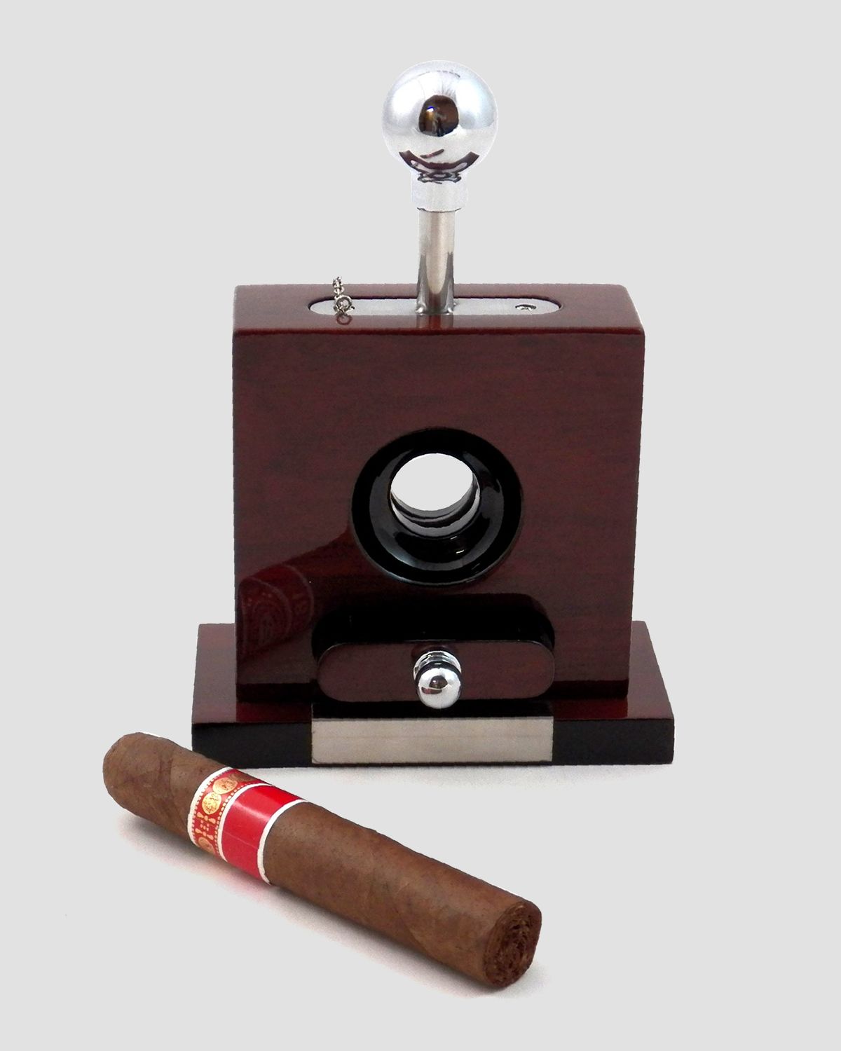 Bey-Berk Walnut-Wood Cigar Cutter