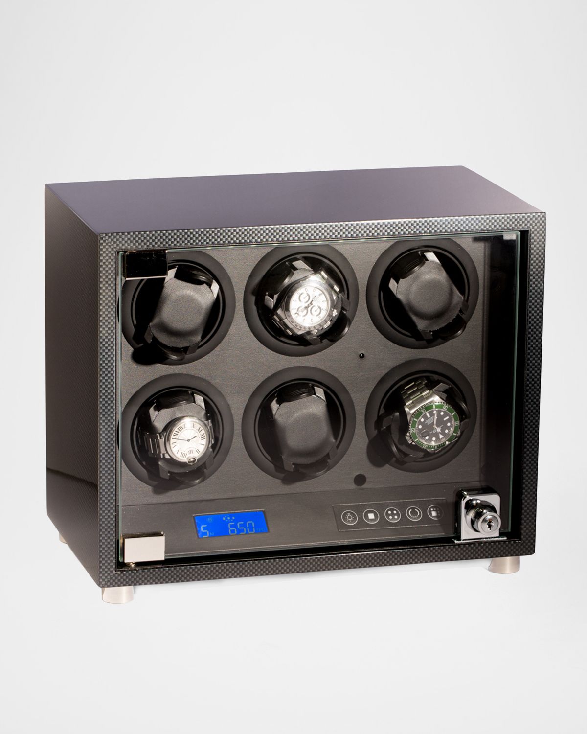 Bey-Berk Carbon Fiber-Design 6-Watch Winder