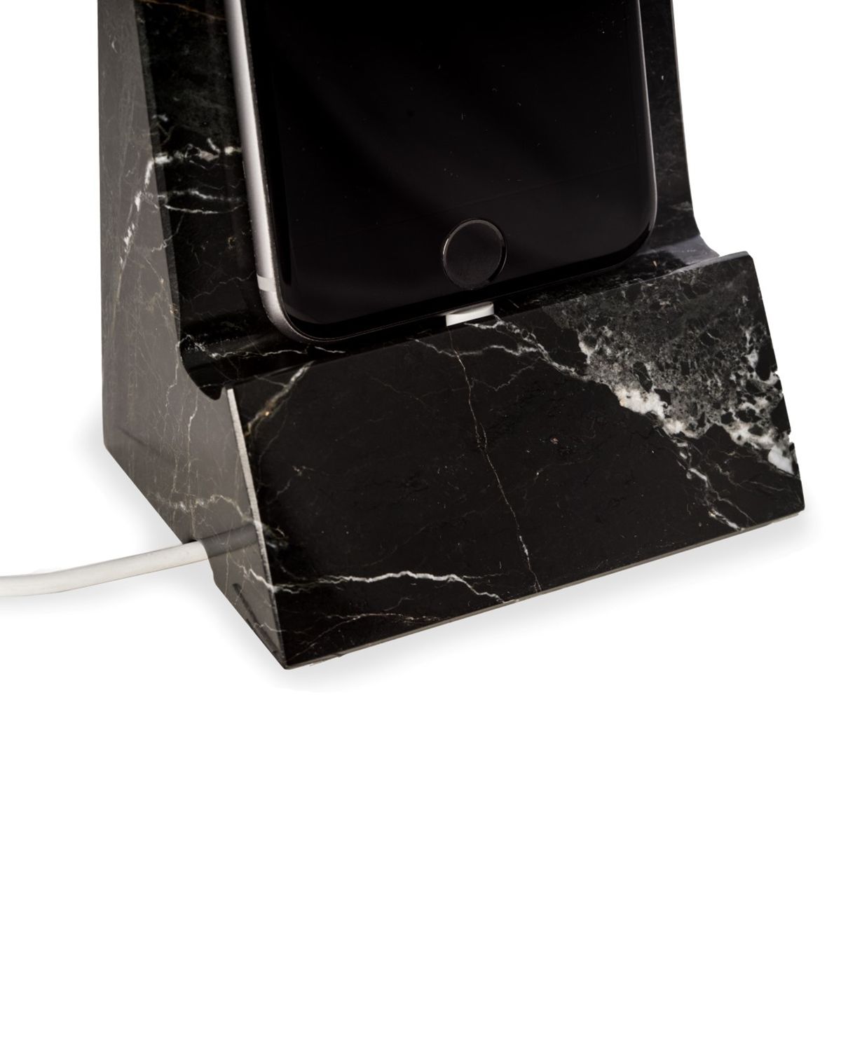 Bey-Berk Zebra Marble Phone/tablet Stand