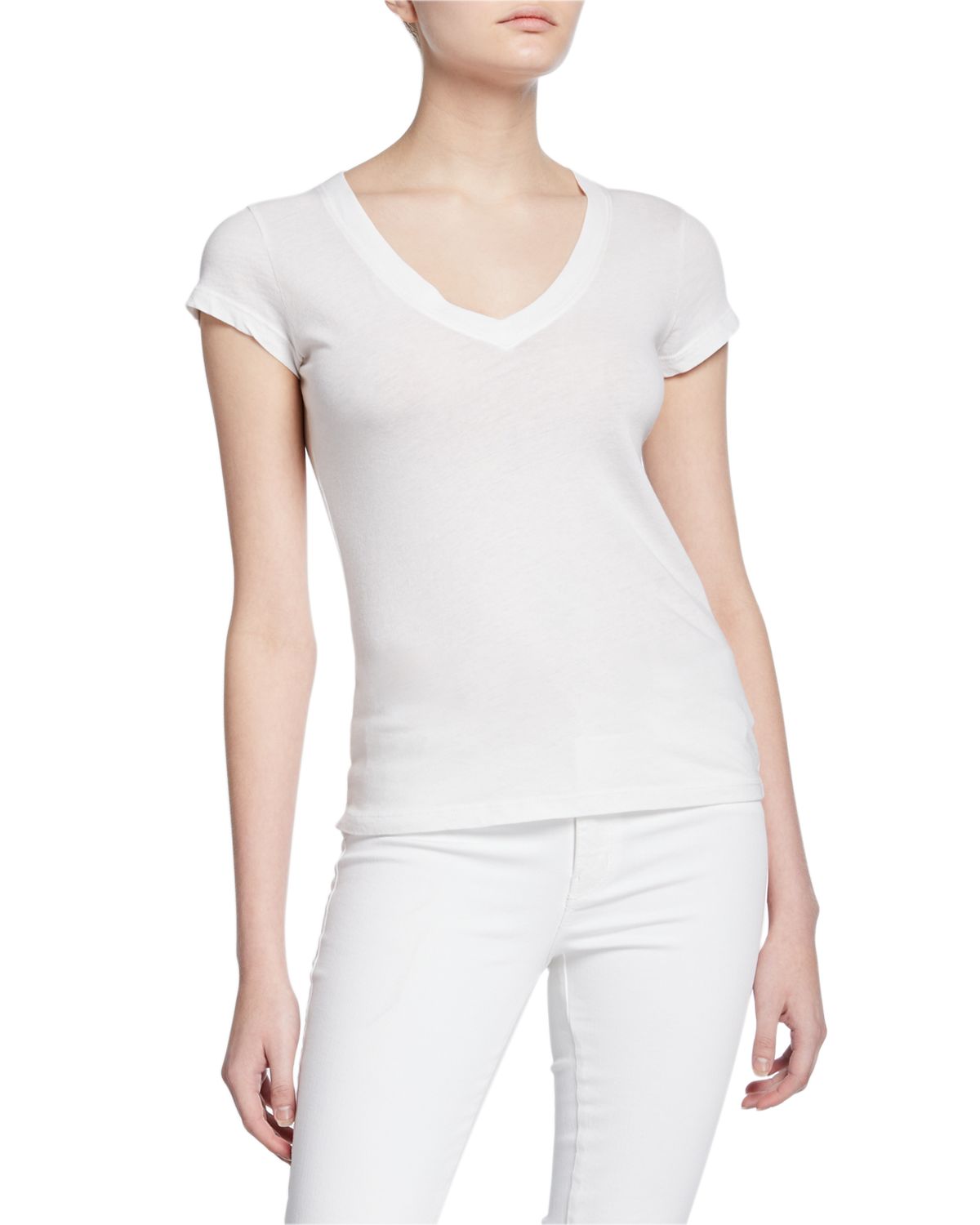 L 'Agence Becca V-Neck Short-Sleeve Tee | Thumbnail 4 L 'Agence Becca V-Neck Short-Sleeve Tee | Thumbnail 4