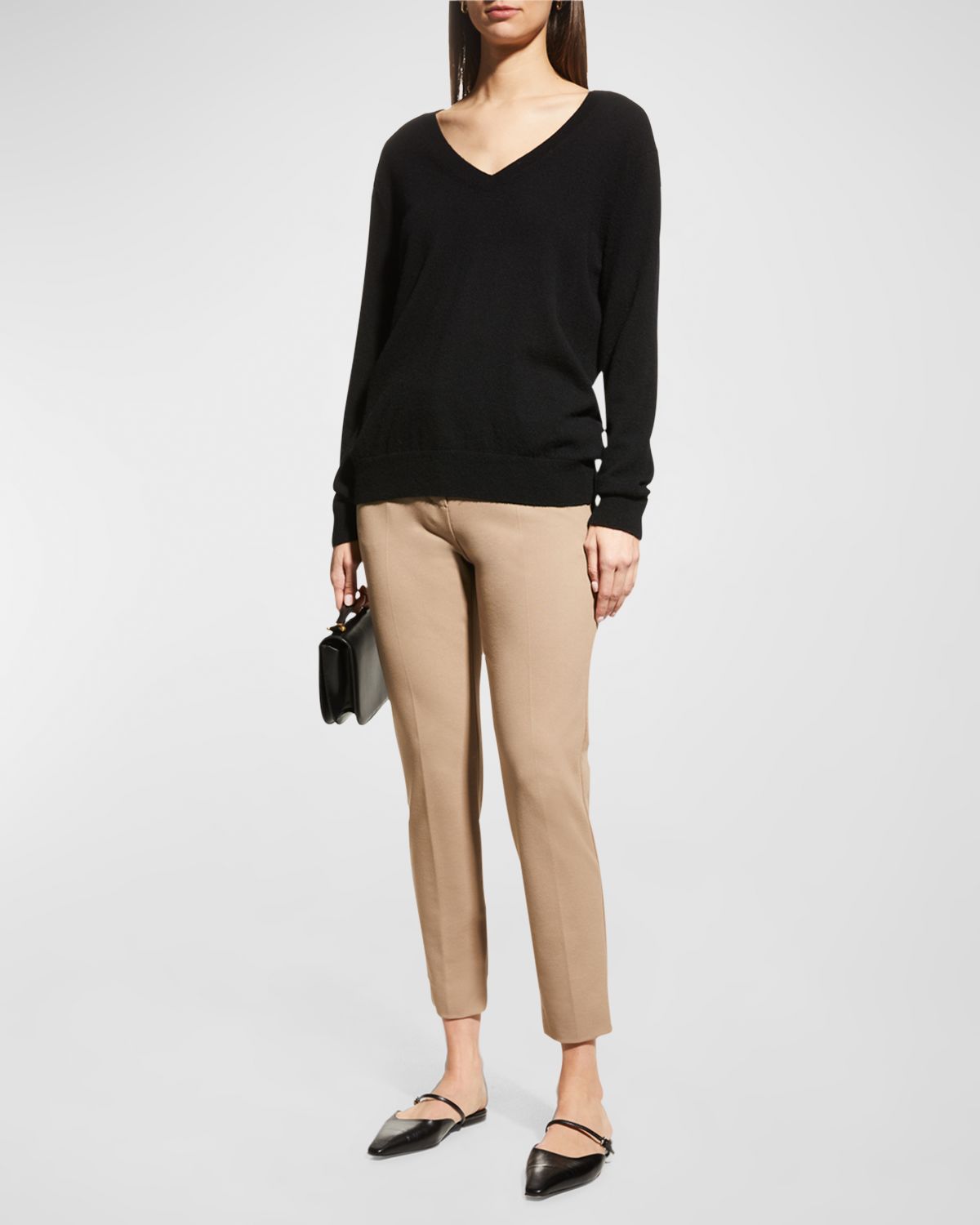 Vince Weekend V-Neck Cashmere Pullover Sweater