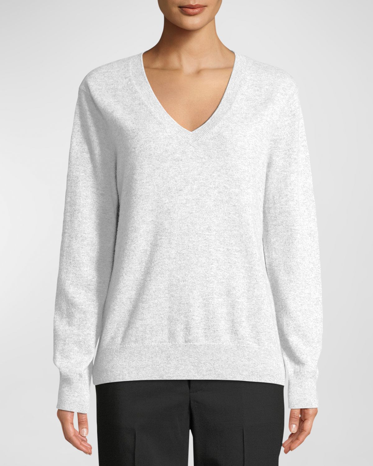 Vince Weekend V-Neck Cashmere Pullover Sweater