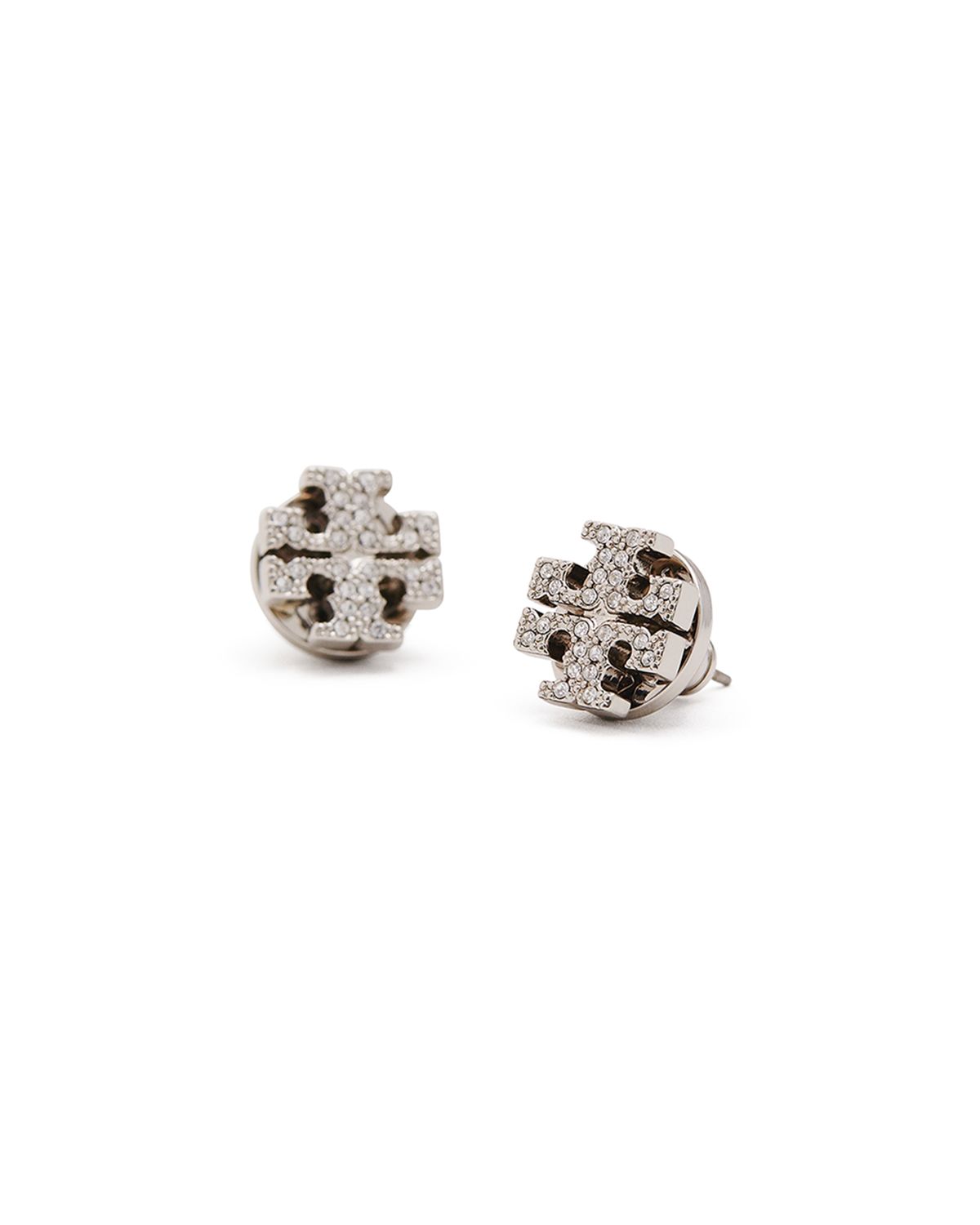 Tory Burch Icon Pavé Stud Earrings