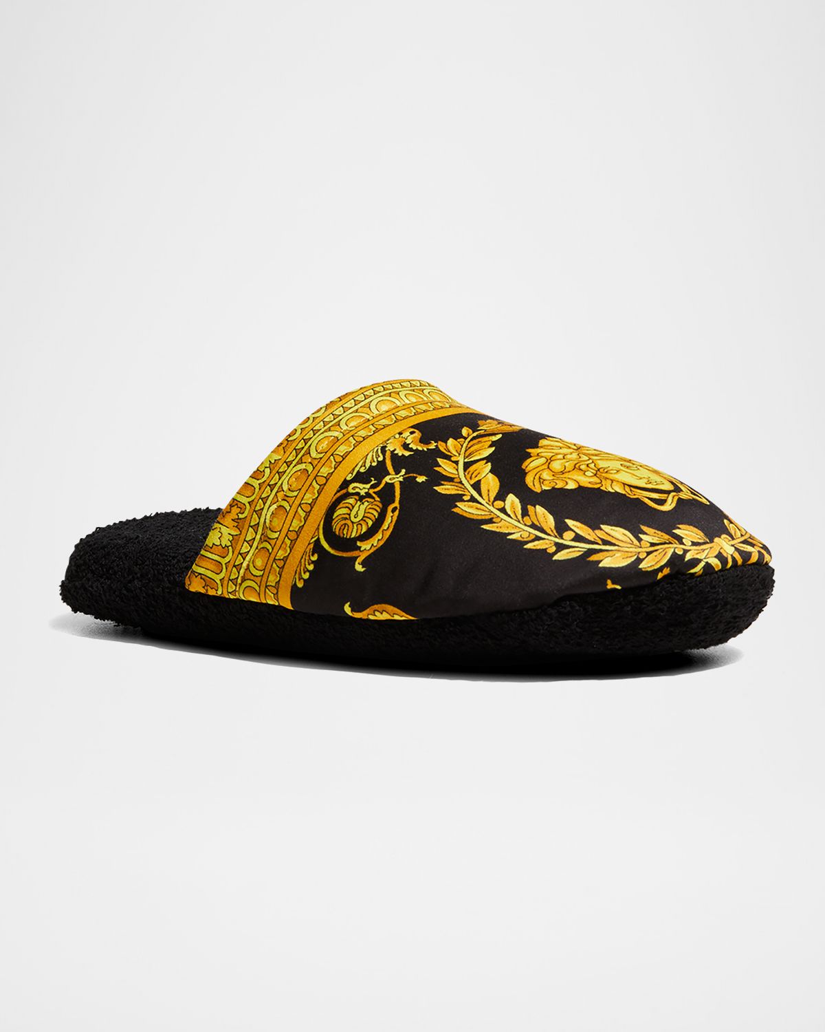 Versace Men 's Barocco-Print Mule Slippers | Thumbnail 5