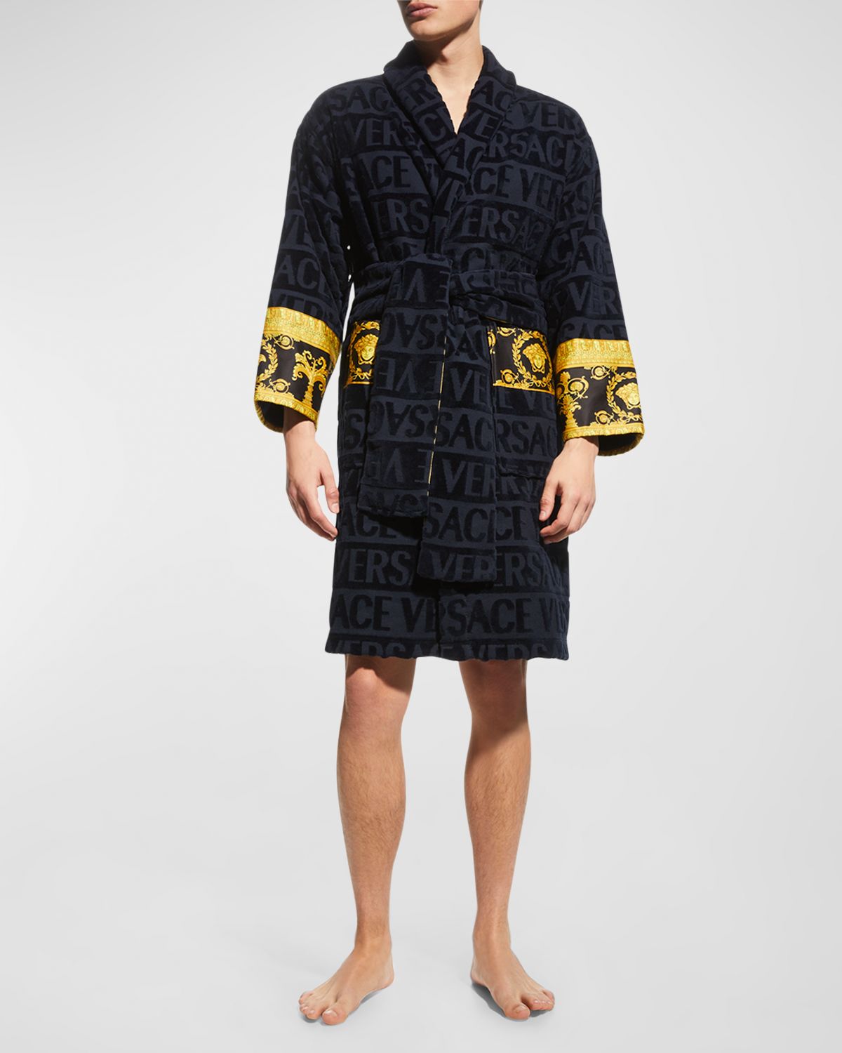 Versace Unisex Barocco Sleeve Robe