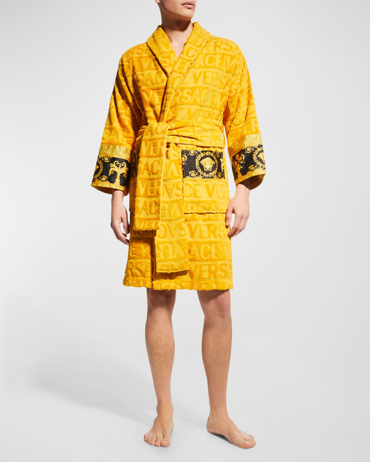 Versace Unisex Barocco Sleeve Robe