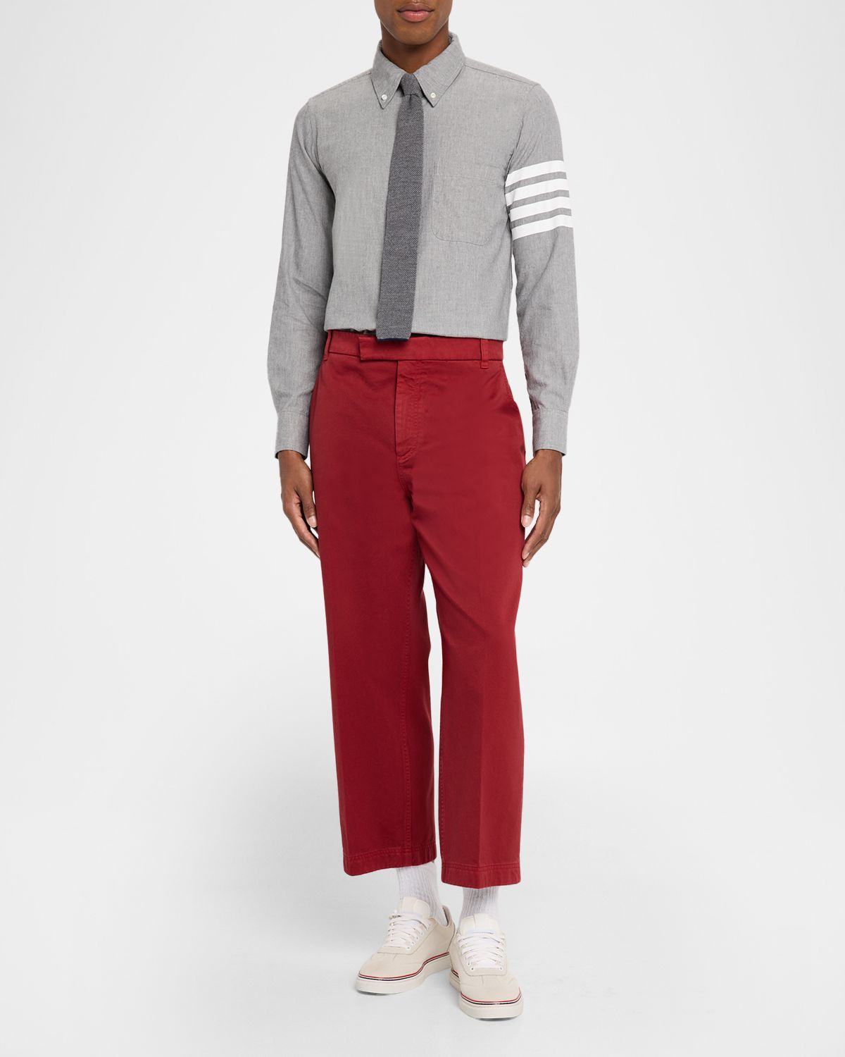 Thom Browne Men 's Chambray Long-Sleeve Shirt | Thumbnail 5 Thom Browne Men 's Chambray Long-Sleeve Shirt | Thumbnail 5