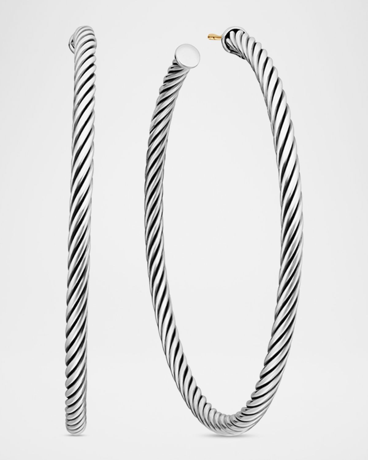 David Yurman Cablespira Hoop Earrings, 2"