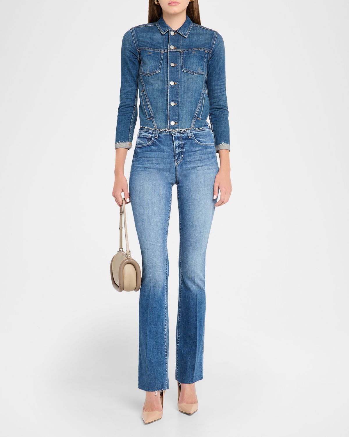 L 'Agence Janelle Slim Raw-Edge Jacket | Thumbnail 5 L 'Agence Janelle Slim Raw-Edge Jacket | Thumbnail 5