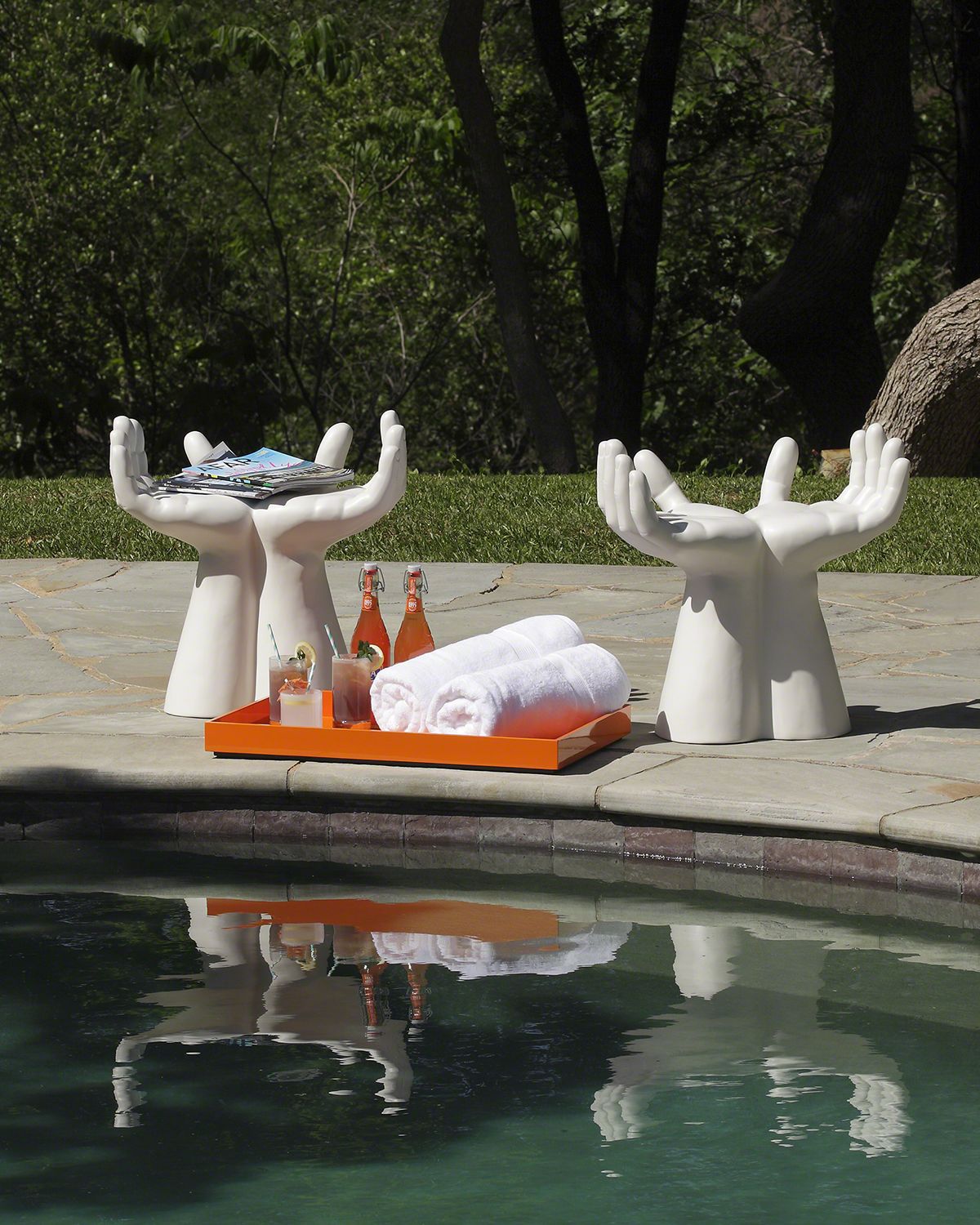 Global Views Hand Stool