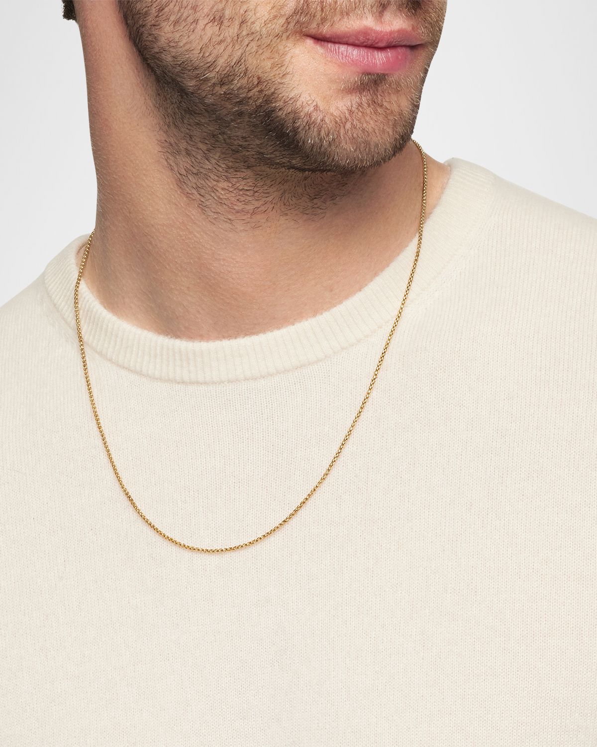 David Yurman Box Chain Necklace in 18K Gold
